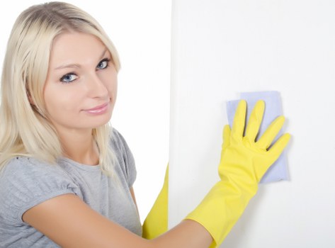 Local carpet cleaners treating a heavily used office carpet
